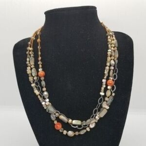 Retired Silpada N1563 925 sterling silver Shell Sponge Coral and shell necklace